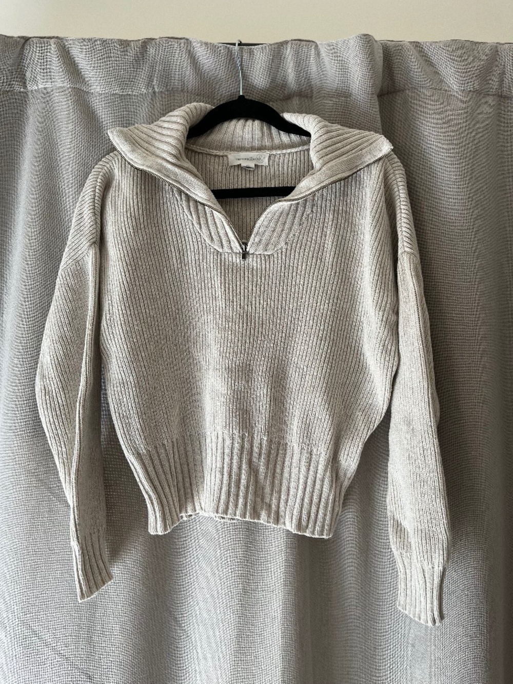 Oatmeal drop sleeve sweater